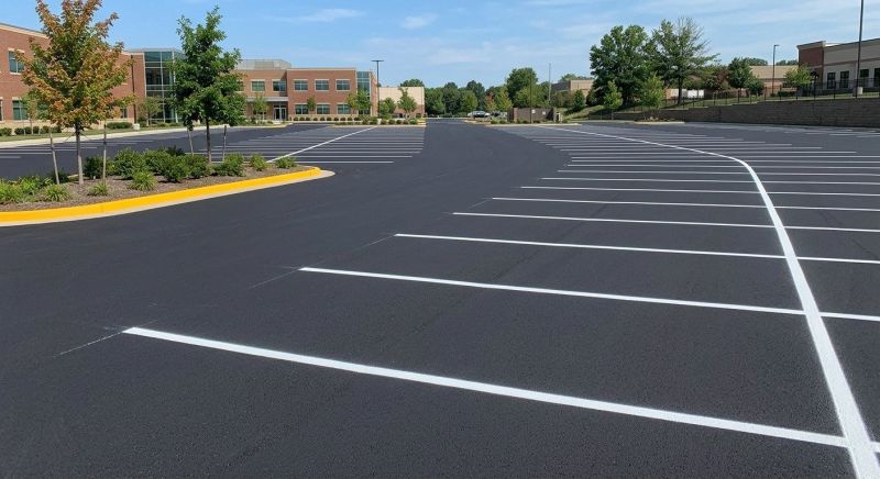 Concrete Parking Lot Striping in Suwanee, GA