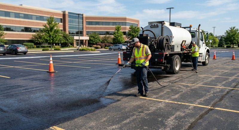Church Parking Lot Sealcoating in Columbus, OH
